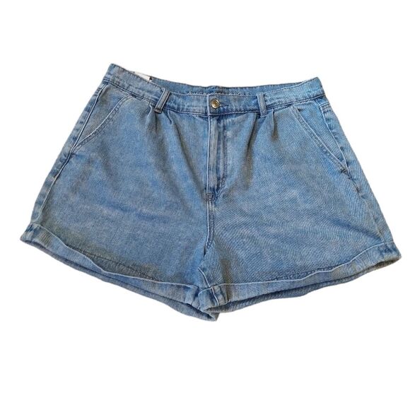 American Eagle Outfitters Light Blue High Waist Shorts - Picture 2 of 8